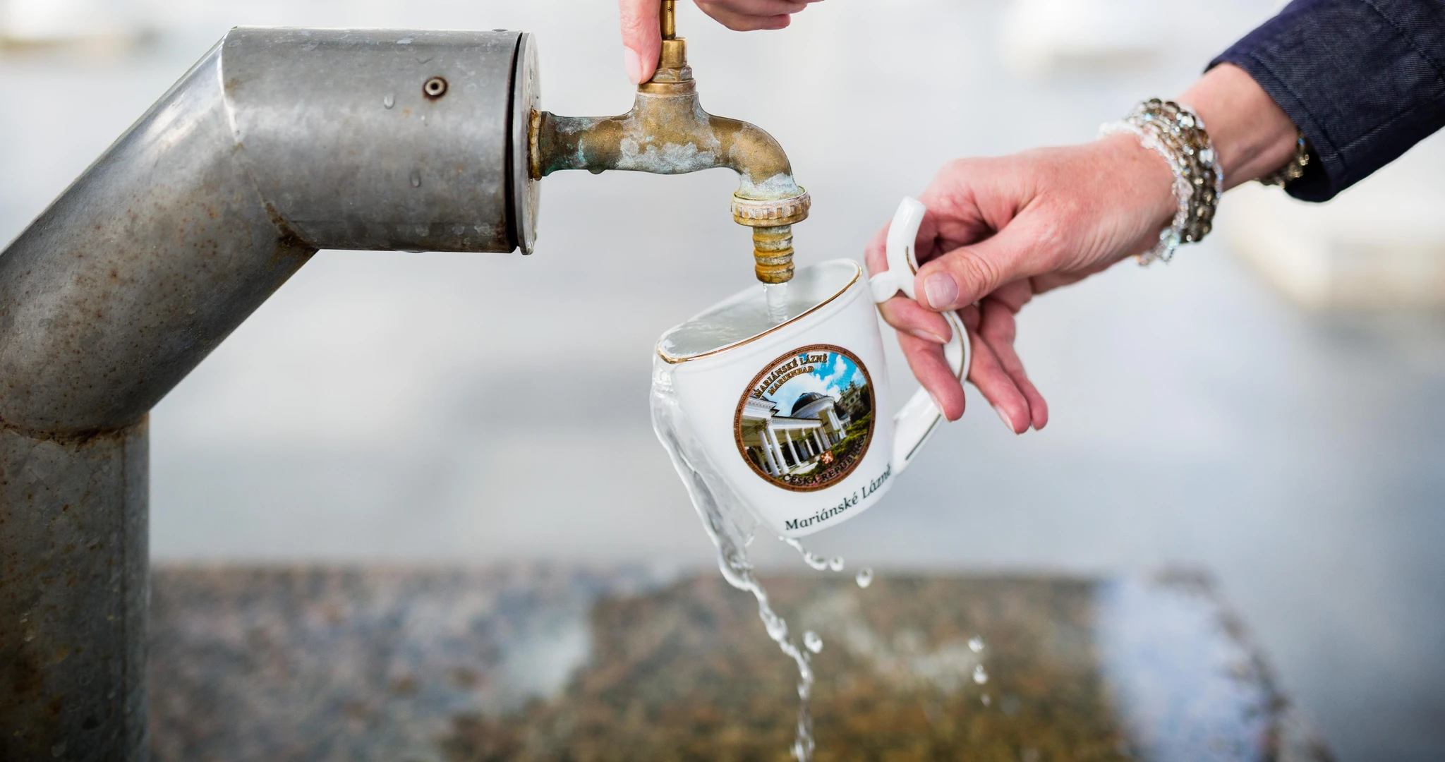 Spa spring in Mariánské Lázně